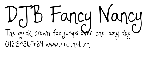 DJB Fancy Nancy.ttf字體轉換器圖片