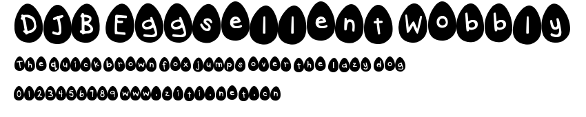 DJB Eggsellent Wobbly.ttf字體轉換器圖片