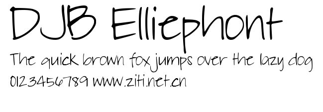 DJB Elliephont.ttf字體轉換器圖片