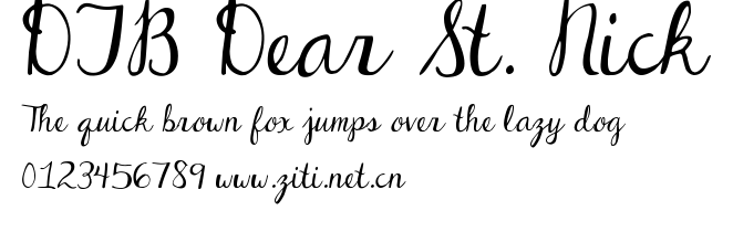 DJB Dear St. Nick.ttf字體轉換器圖片