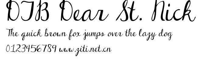 DJB Dear St. Nick.ttf字體轉換器圖片