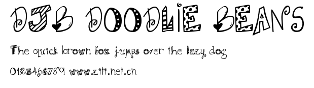 DJB DOODLIE BEANS.ttf字體轉換器圖片