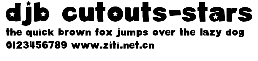 DJB Cutouts-Stars.ttf字體轉換器圖片