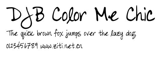 DJB Color Me Chic.ttf字體轉換器圖片