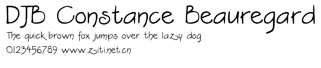 DJB Constance Beauregard.ttf字體轉換器圖片