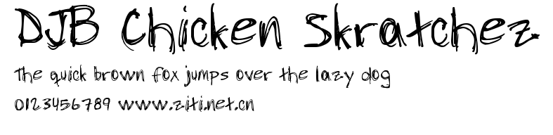DJB Chicken Skratchez.ttf字體轉換器圖片