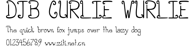 DJB CURLIE WURLIE.ttf字體轉換器圖片
