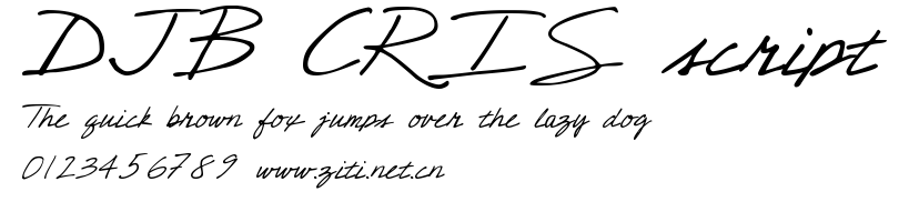 DJB CRIS script.ttf字體轉換器圖片