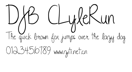 DJB CLyleRun.ttf字體轉換器圖片