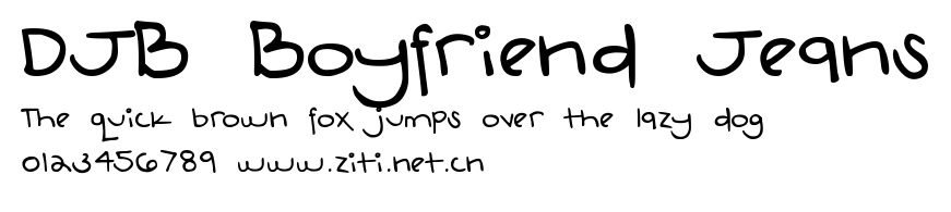 DJB Boyfriend Jeans.ttf字體轉換器圖片