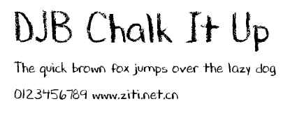 DJB Chalk It Up.ttf字體轉換器圖片