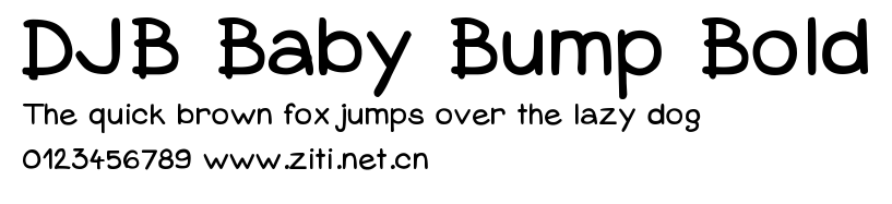 DJB Baby Bump Bold.ttf字體轉換器圖片