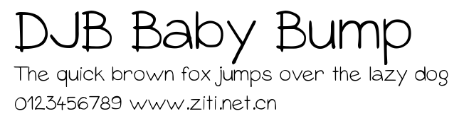 DJB Baby Bump.ttf字體轉換器圖片