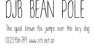 DJB BEAN POLE.ttf