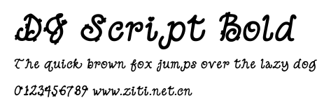 DJ Script Bold.ttf字體轉換器圖片
