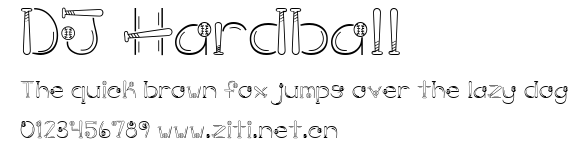 DJ Hardball.ttf字體轉換器圖片