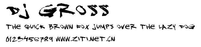 DJ Gross.ttf字體轉換器圖片
