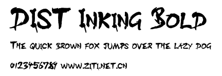 DIST Inking Bold.otf字體轉換器圖片