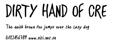 DIRTY HAND OF CRE.ttf字體轉換器圖片