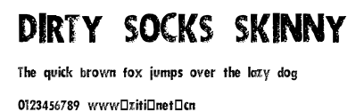 DIRTY SOCKS SKINNY.ttf字體轉換器圖片
