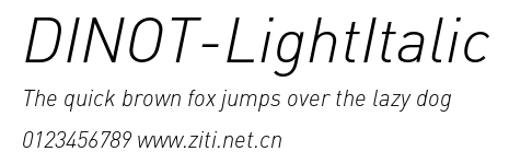 DINOT-LightItalic.otf字體轉換器圖片