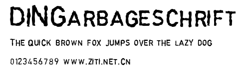 DINGarbageschrift.ttf字體轉換器圖片