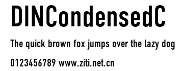 DINCondensedC.otf字體轉換器圖片
