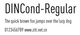 DINCond-Regular.otf字體轉換器圖片