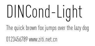 DINCond-Light.otf字體轉換器圖片