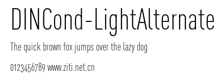 DINCond-LightAlternate.otf字體轉換器圖片