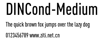 DINCond-Medium.otf字體轉換器圖片