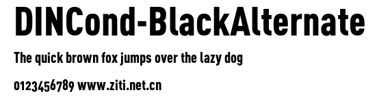 DINCond-BlackAlternate.otf字體轉換器圖片
