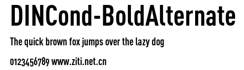 DINCond-BoldAlternate.otf字體轉換器圖片