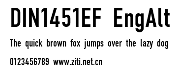 DIN1451EF EngAlt.otf字體轉換器圖片