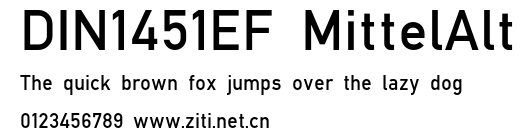 DIN1451EF MittelAlt.otf字體轉換器圖片