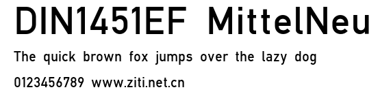 DIN1451EF MittelNeu.otf字體轉換器圖片