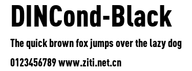 DINCond-Black.otf字體轉換器圖片
