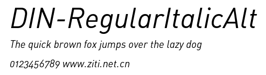 DIN-RegularItalicAlt.otf字體轉換器圖片