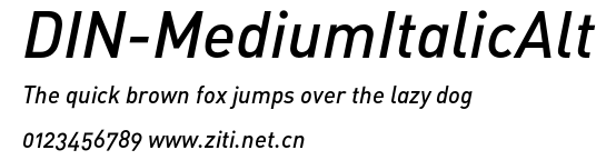 DIN-MediumItalicAlt.otf字體轉換器圖片