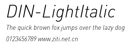 DIN-LightItalic.otf字體轉換器圖片