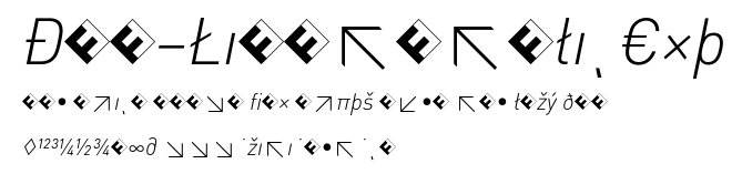 DIN-LightItalicExp.otf字體轉換器圖片