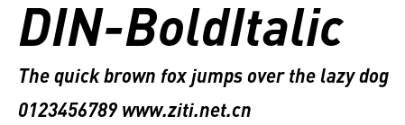 DIN-BoldItalic.otf字體轉換器圖片