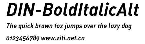 DIN-BoldItalicAlt.otf字體轉換器圖片
