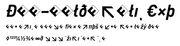 DIN-BoldItalicExp.otf字體轉換器圖片