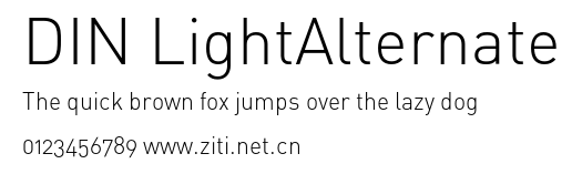 DIN LightAlternate.otf字體轉換器圖片