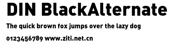 DIN BlackAlternate.otf字體轉換器圖片