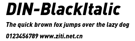 DIN-BlackItalic.otf字體轉換器圖片