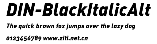 DIN-BlackItalicAlt.otf字體轉換器圖片
