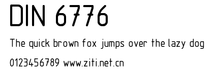 DIN 6776.ttf字體轉換器圖片