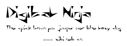 Digital Ninja.ttf字體轉換器圖片
